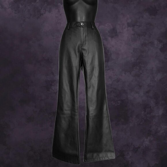 Forever 21 Faux Leather Flares - Picture 5 of 5